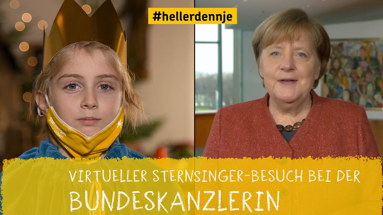 Virtueller Sternsinger-Besuch bei der Bundeskanzlerin #hellerdennje
