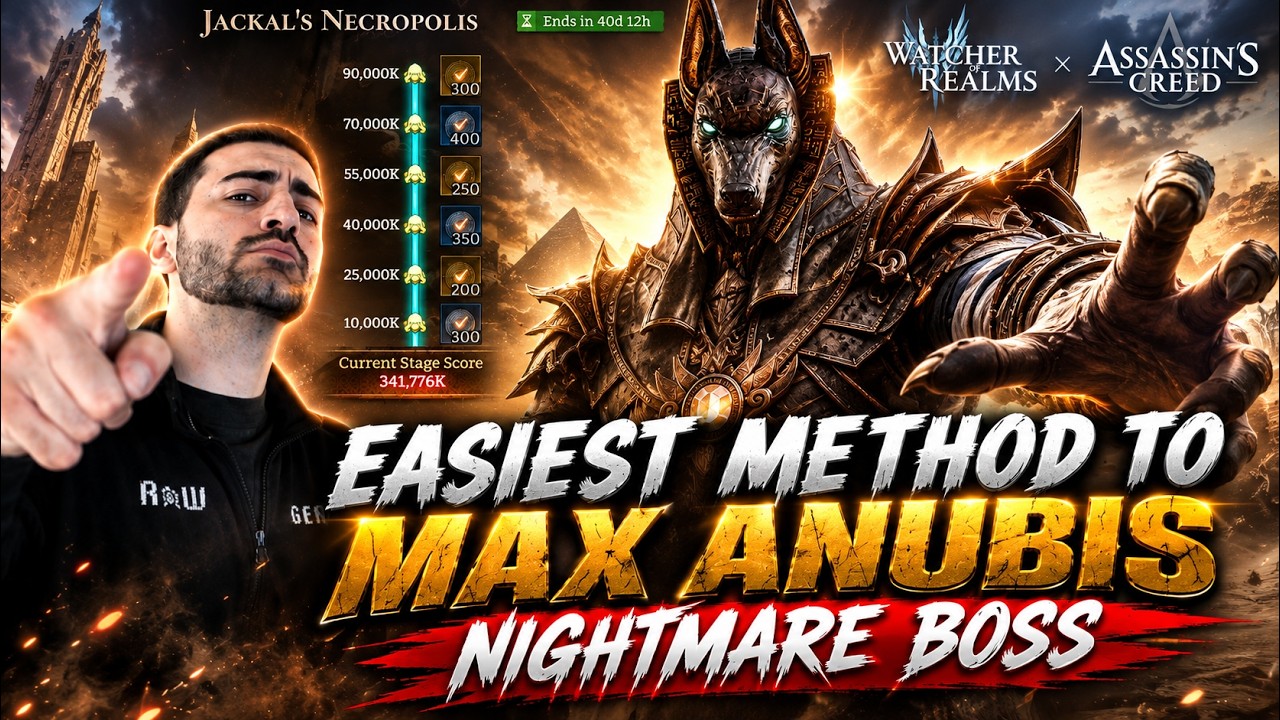 Nightmare Jackal's Necropolis Boss | EASIEST Max Score Guide | Watcher Of Realms