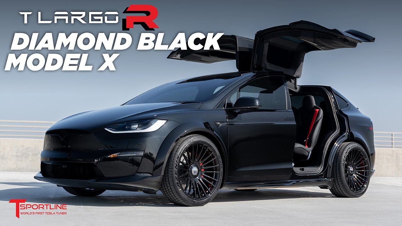 Широкий кузов Tesla Model X Plaid! Пакет Limited Edition TLARGO-R Carbon в цвете Diamond Black