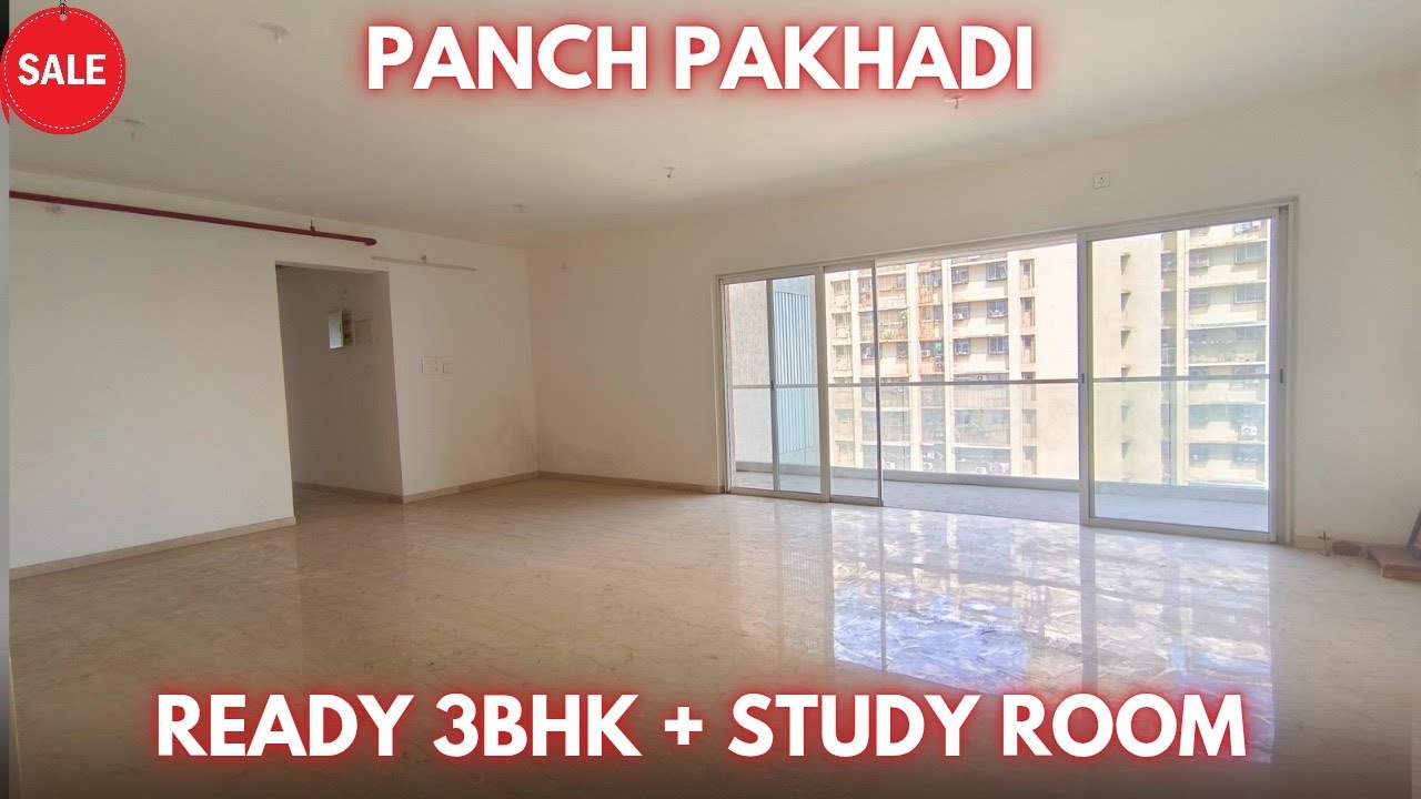 Ready to Move 3BHK + Study Room at Panch pakhadi Thane West | 1900 Carpet 