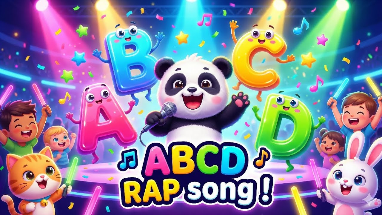 ABCD Rap Song 🎤 | Learn Alphabet with Fun | Kids Learning Video 🐼