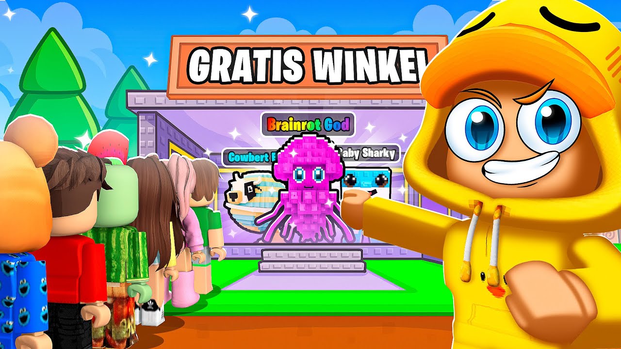 Ik OPEN Een GRATIS WINKEL In Steal a Brainrot! (Roblox)