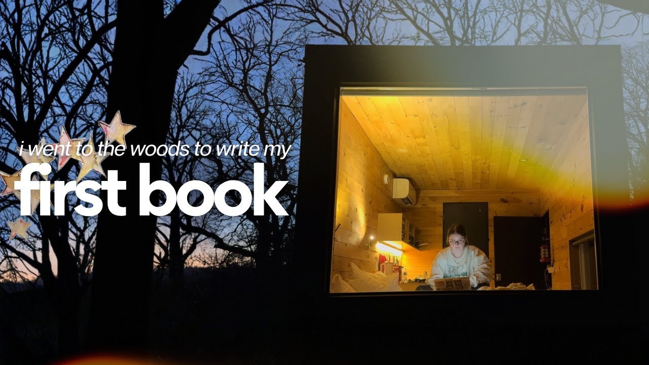 a cozy day in a tiny cabin writing my first book 🌟