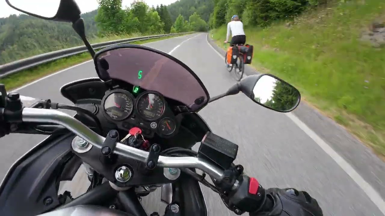 Seebergsattel pass - Jezersko - 4K - Yamaha FZS 1000