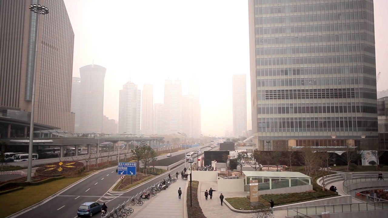 0193 cityscapefog  Stock footage