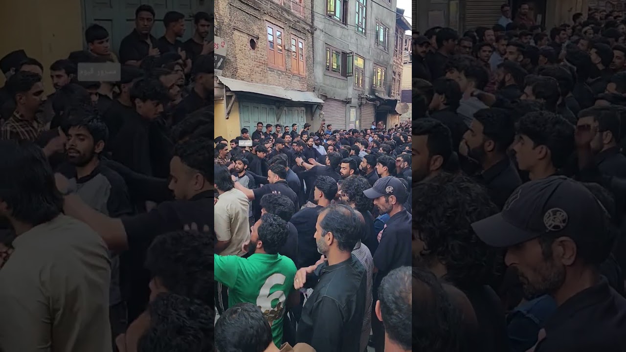 Muharram procession at Chinkral Mohalla, Fateh Kadal, Srinagar #kashmir #muharram #shia