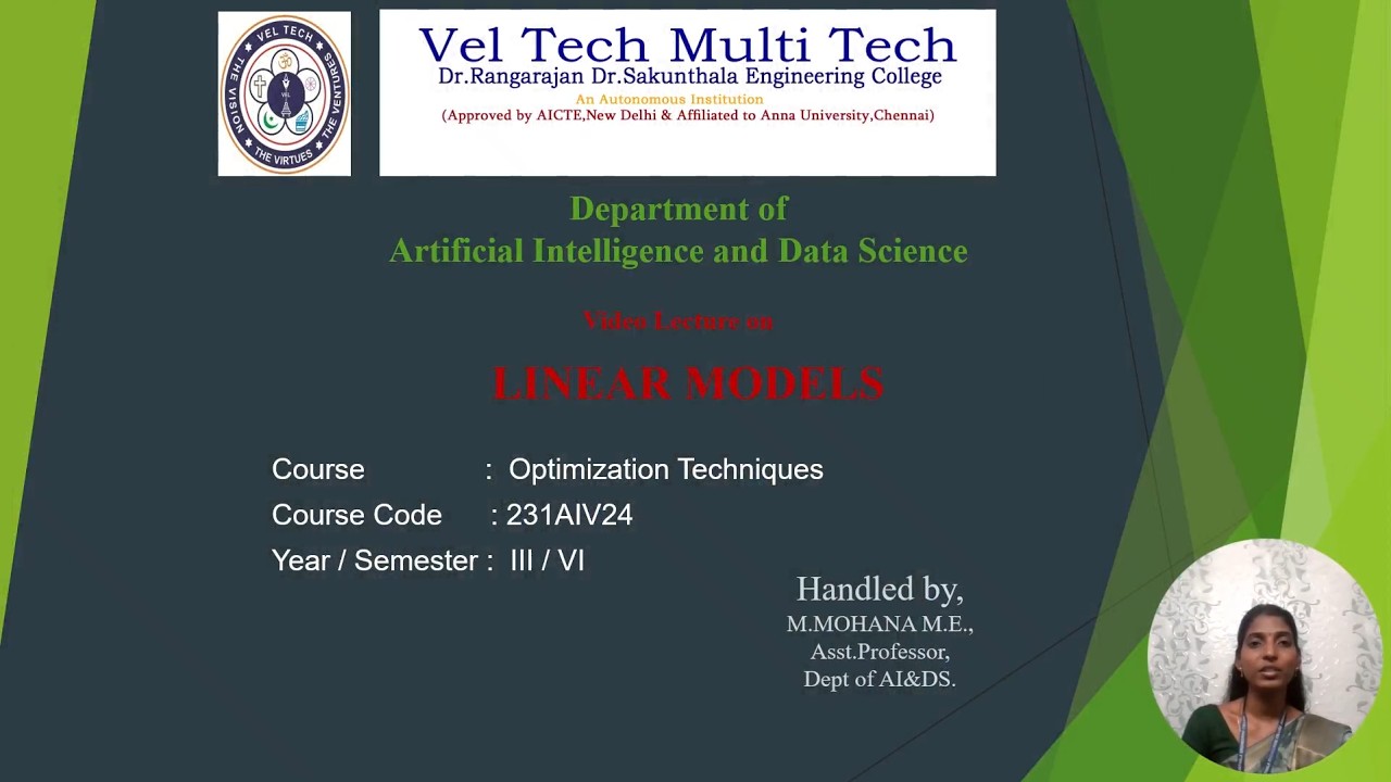 231AIV24 OPTIMIZATION TECHNIQUES