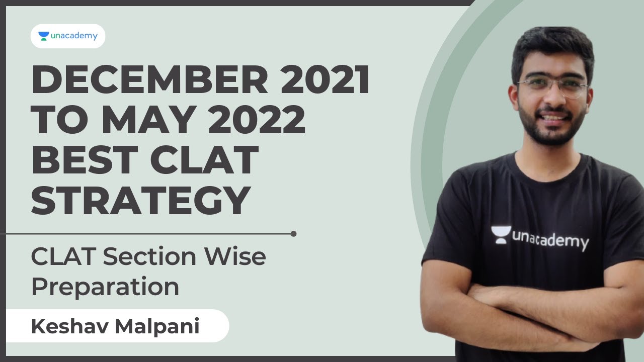 Best CLAT Strategy from December 2021 to May 2022 | CLAT Section Wise Preparation | Keshav Malpani