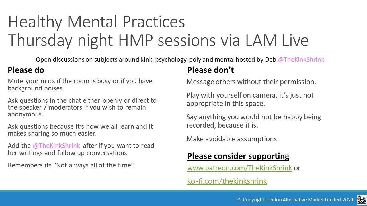 Healthy Mental Practices with @TheKinkShrink