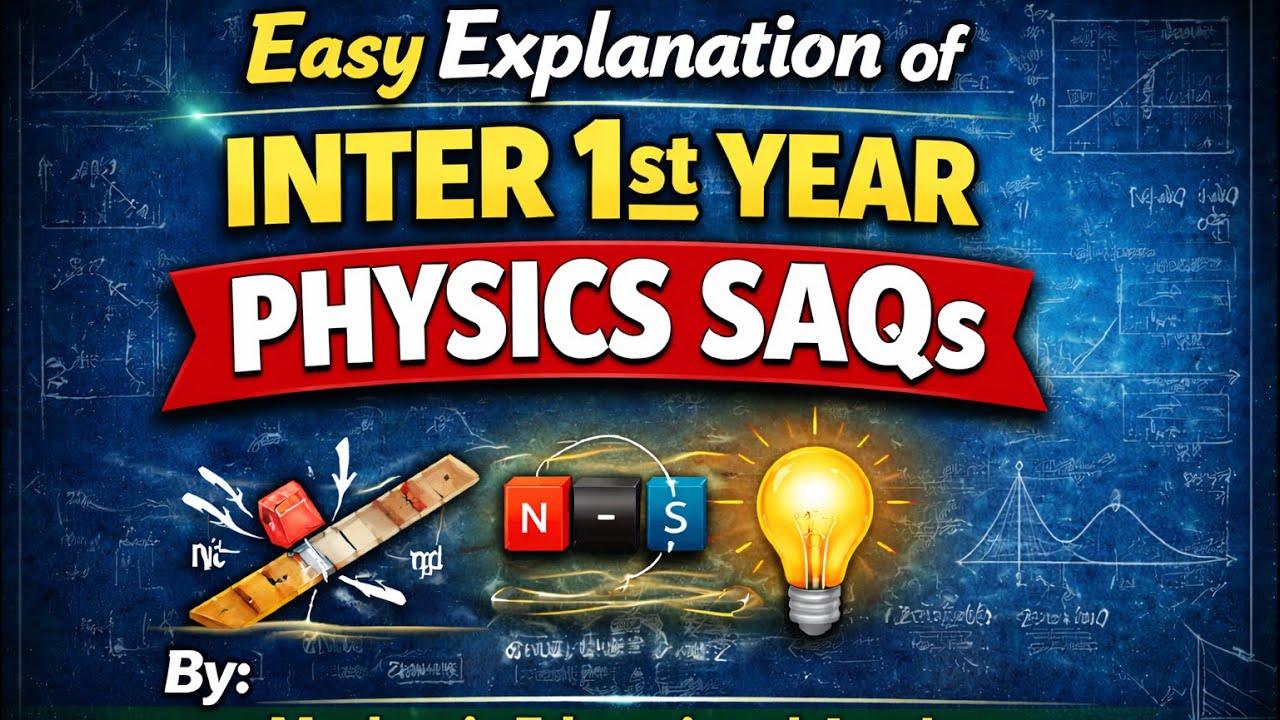 Easy Explanation of Inter 1st year Physics SAQs