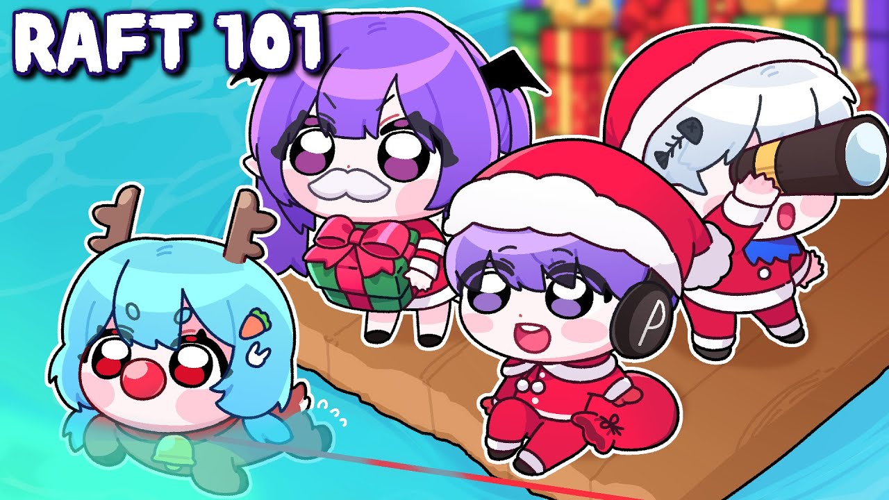 🎅산타 썰매🎅대신 뗏목으로 배달해야 된다고? 얘들아... 할 수 있지?🎄