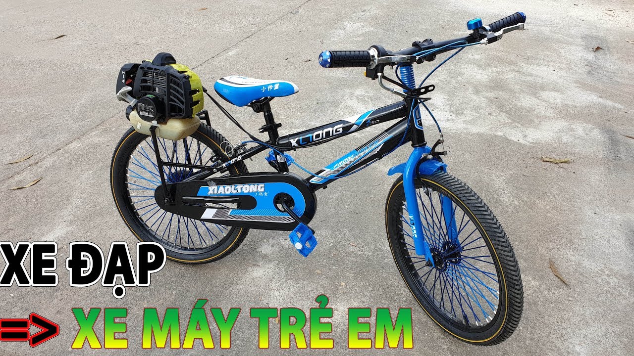 Cách Biến Xe Đạp Thành XE MÁY với Động Cơ Máy Cắt Cỏ