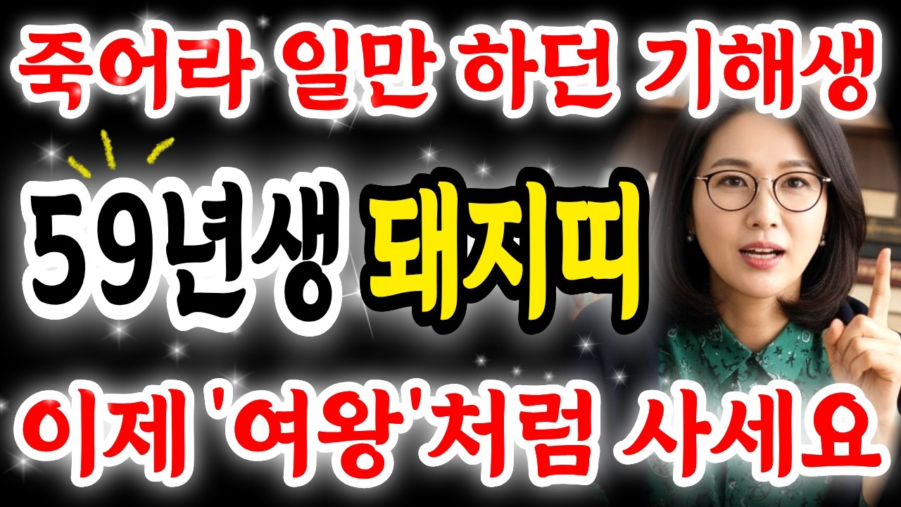 [특급]🐷59년 돼지띠에게 찾아오는 충격적 변화! 흙이 도자기가 되는 화생토(火生土)의 기운, 2026년엔 당신의 이름 석 자로 사세요│명리학자 이도경 #사주팔자 #띠별운세