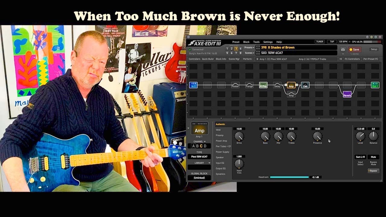 8 Shades of Brown - Plexis - Ernie Ball Axis Super Sport - Axe-FX III