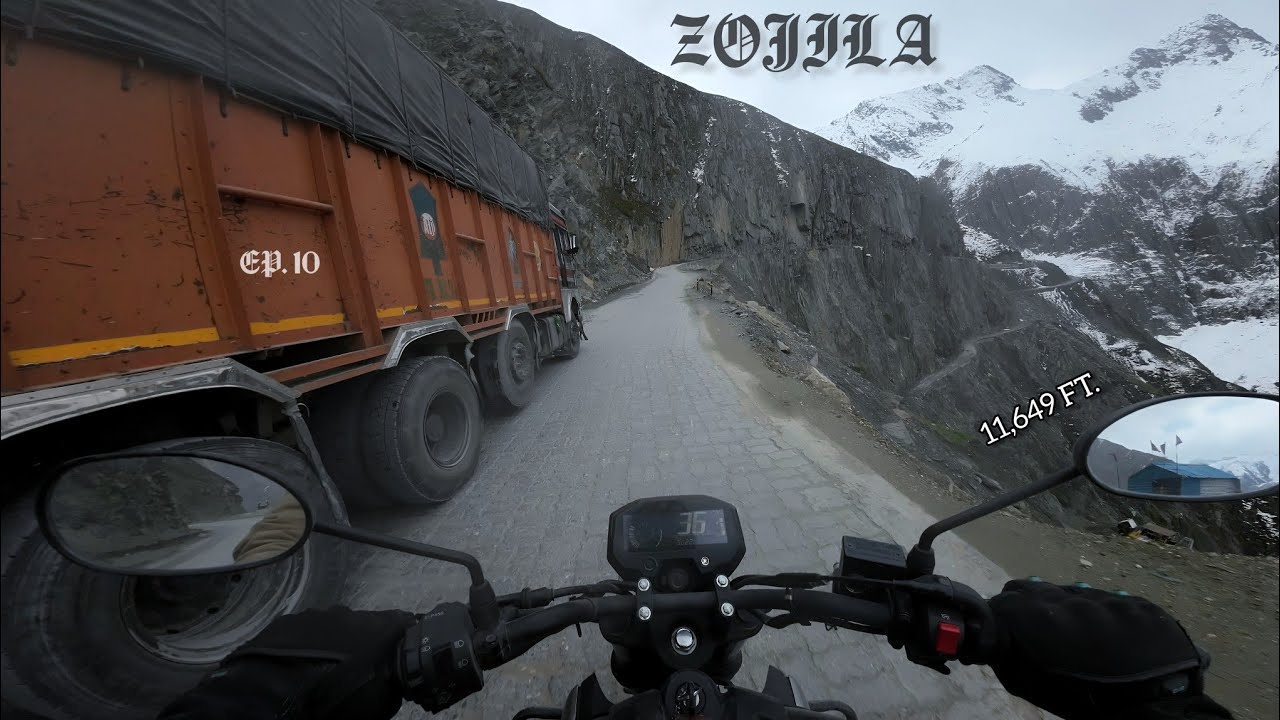 Riding India's Deadliest Road In Snowfall ❄️ ZOJILA Pass | Ladakh Series