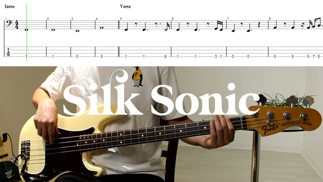 쫀득쫀득 베이스 Silk Sonic - Leave The Door Open|BASS TAB|베이스 악보 | Bruno Mars Anderson Paak