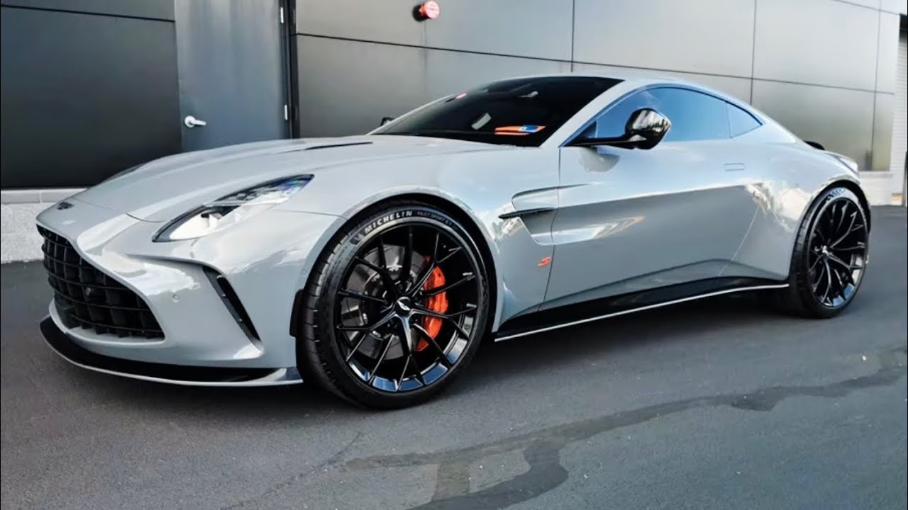 2026 Aston Martin Vantage S Walkaround + POV Drive | Startup + Revs | China Grey / Californian Poppy