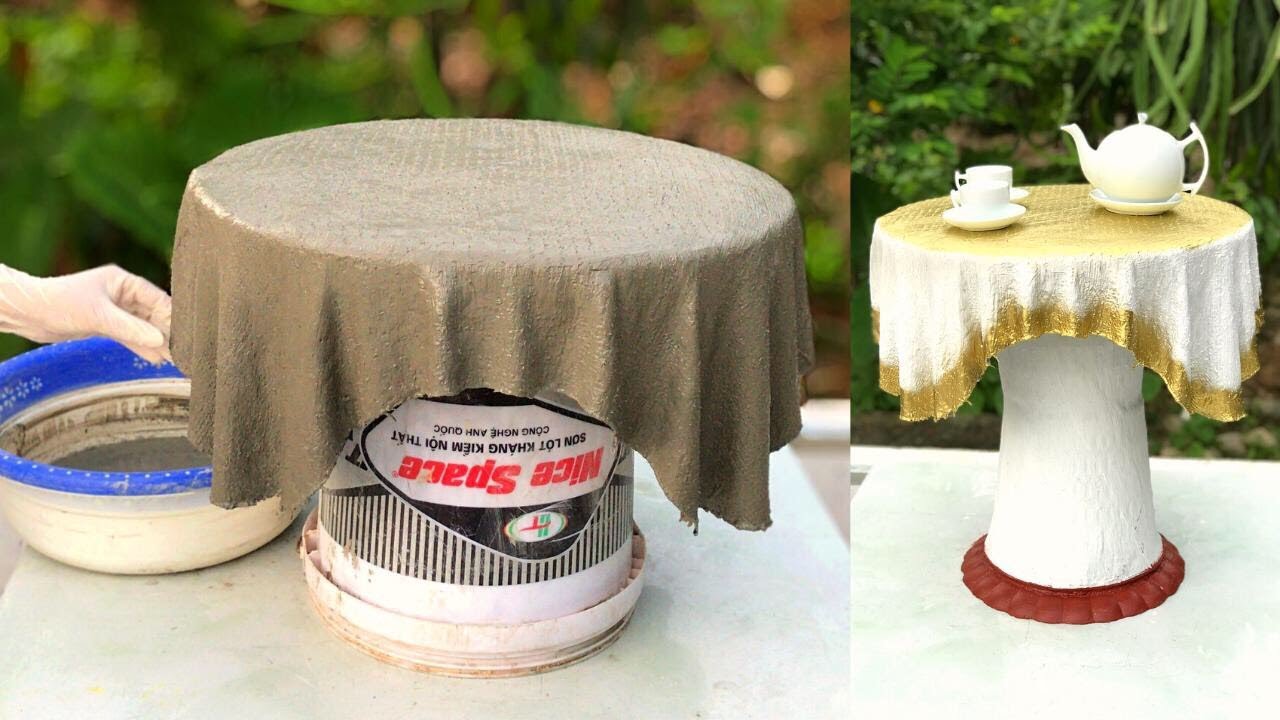 Smart Ideas From Rags And Cement -  An Extremely Economical Way To Make A Coffee Table,Beautiful