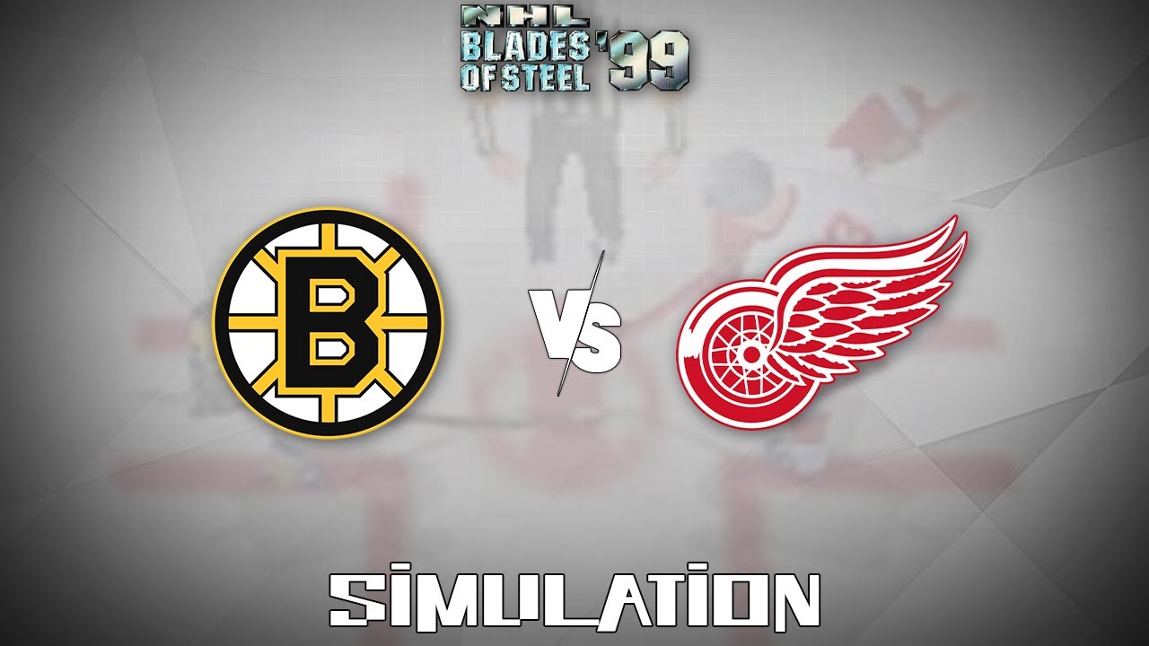 NHL Blades Of Steel '99 (1999) - Boston Bruins vs Detroit Red Wings [Gameplay Simulation]