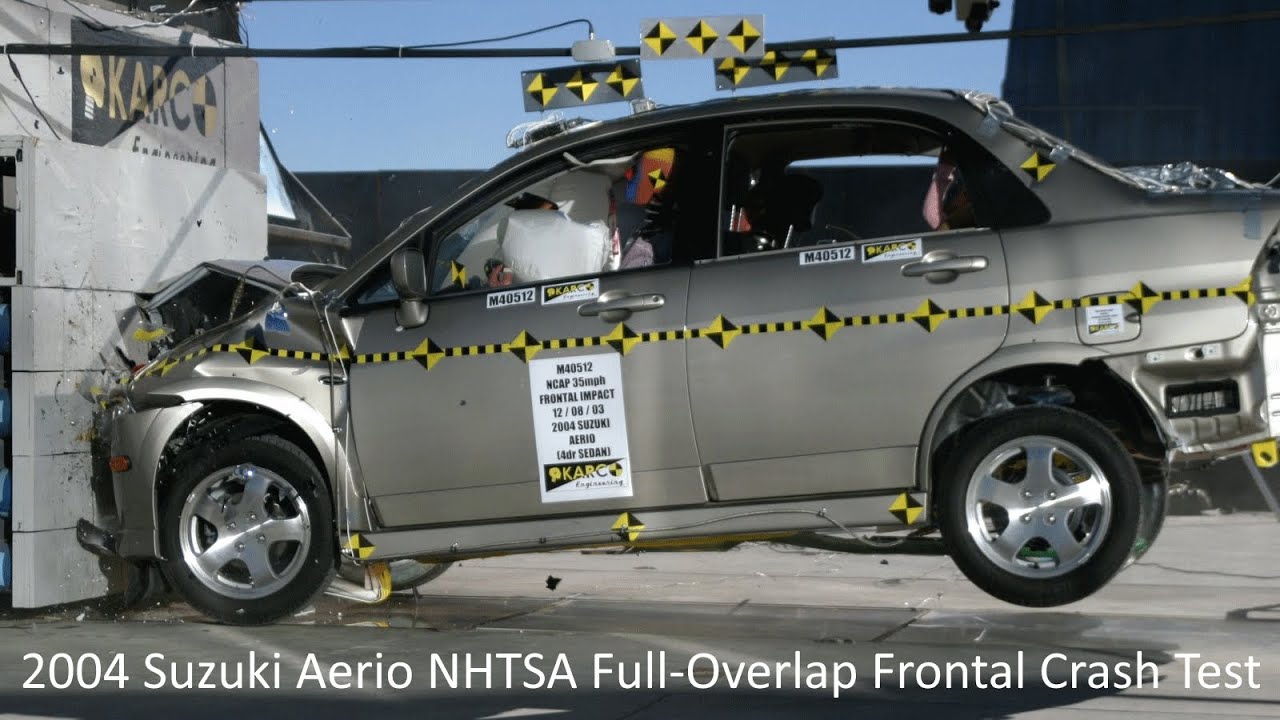 2002-2007 Suzuki Aerio NHTSA Full-Overlap Frontal Crash Test