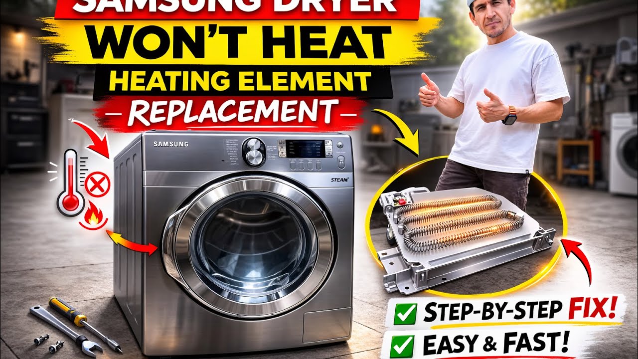 Samsung Dryer Won’t Heat – Heating Element Replacement