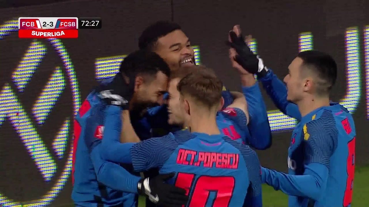 REZUMAT | FC Botoșani - FCSB 2-3. Roș-albaștrii au urcat pe cinci după o victorie spectaculoasă