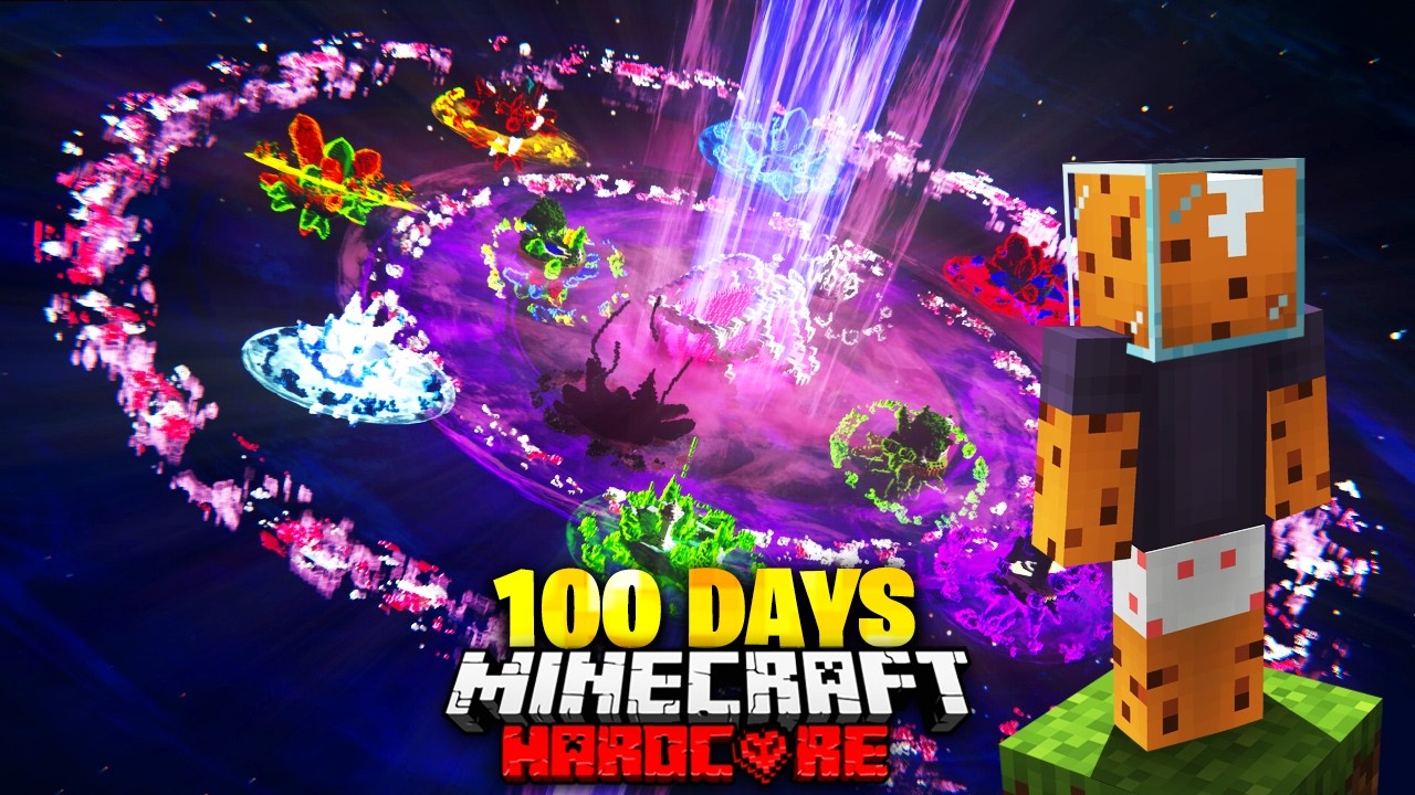I Survived 100 Days in a Space Crash in Minecraft Hardcore