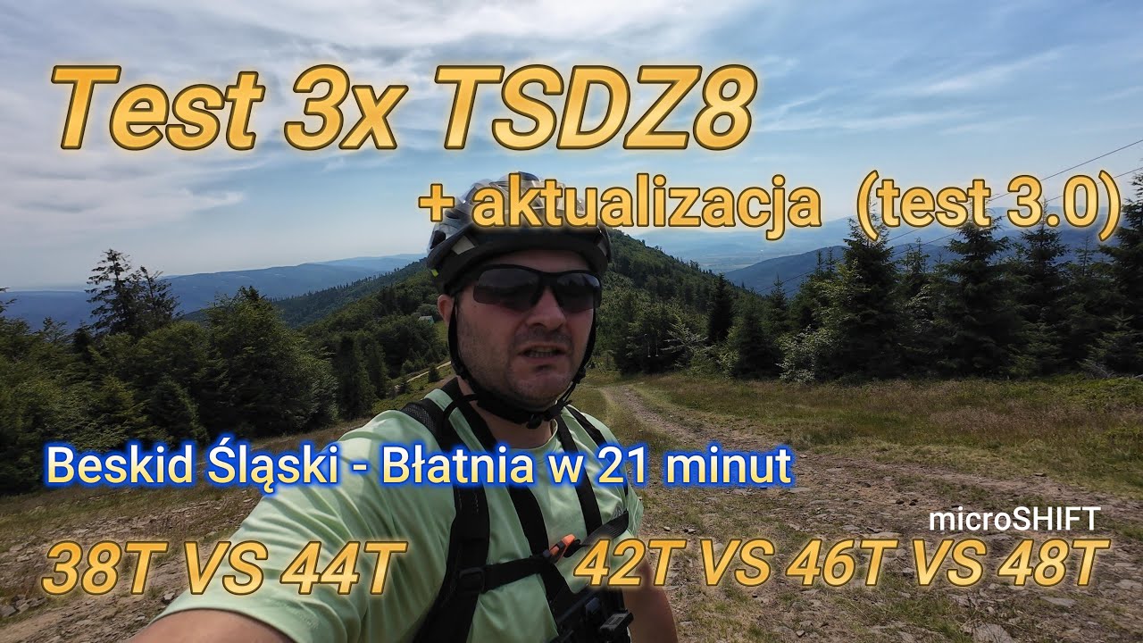 Test TSDZ8 - Silnik Centralny do  roweru, Konwersja (  44T VS 38T VS 44T) +soft #tsdz2 #emtb #tsdz8
