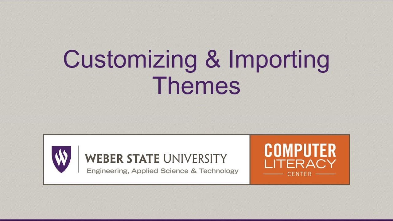 Customizing and Importing Themes in Google Slides