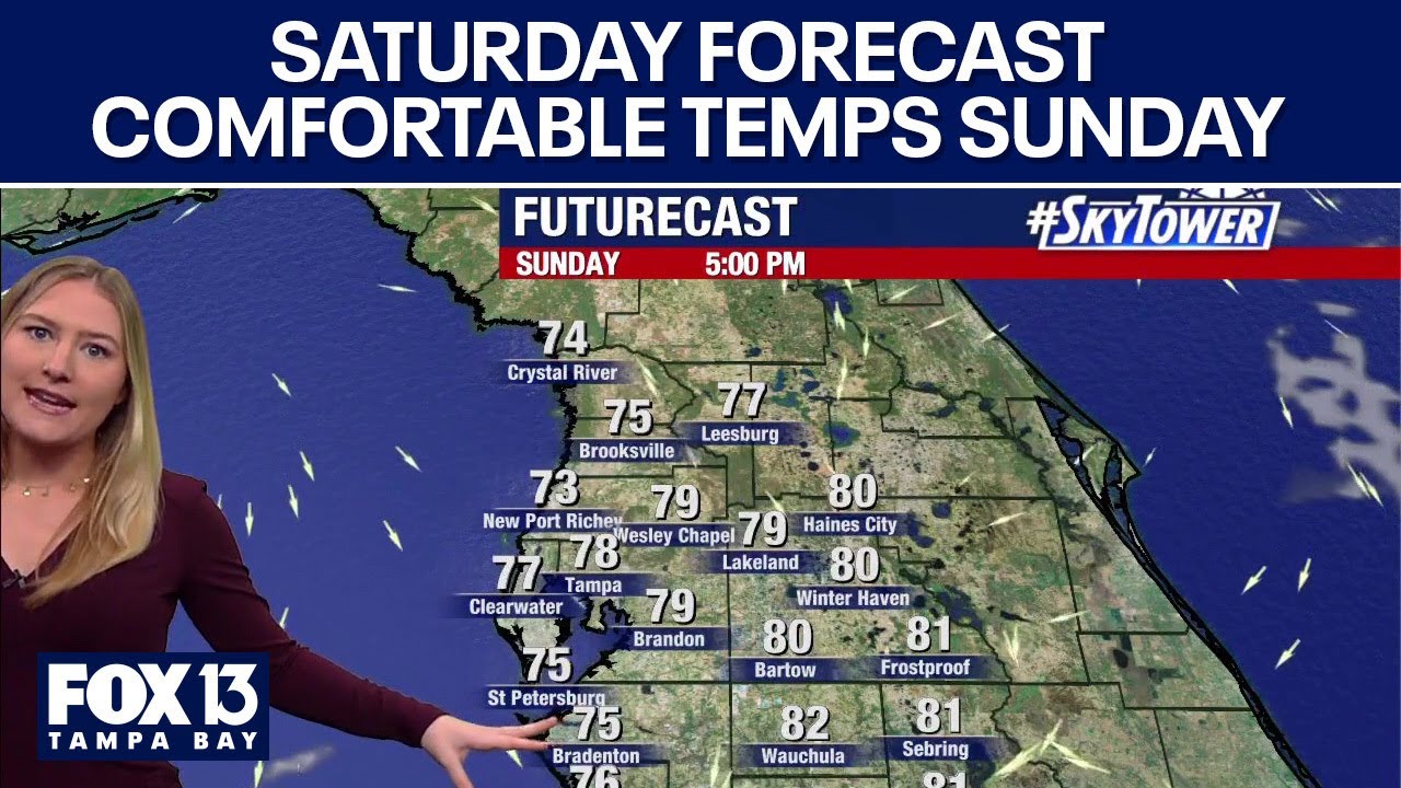 Tampa weather | Warm temps and sunny on Sunday