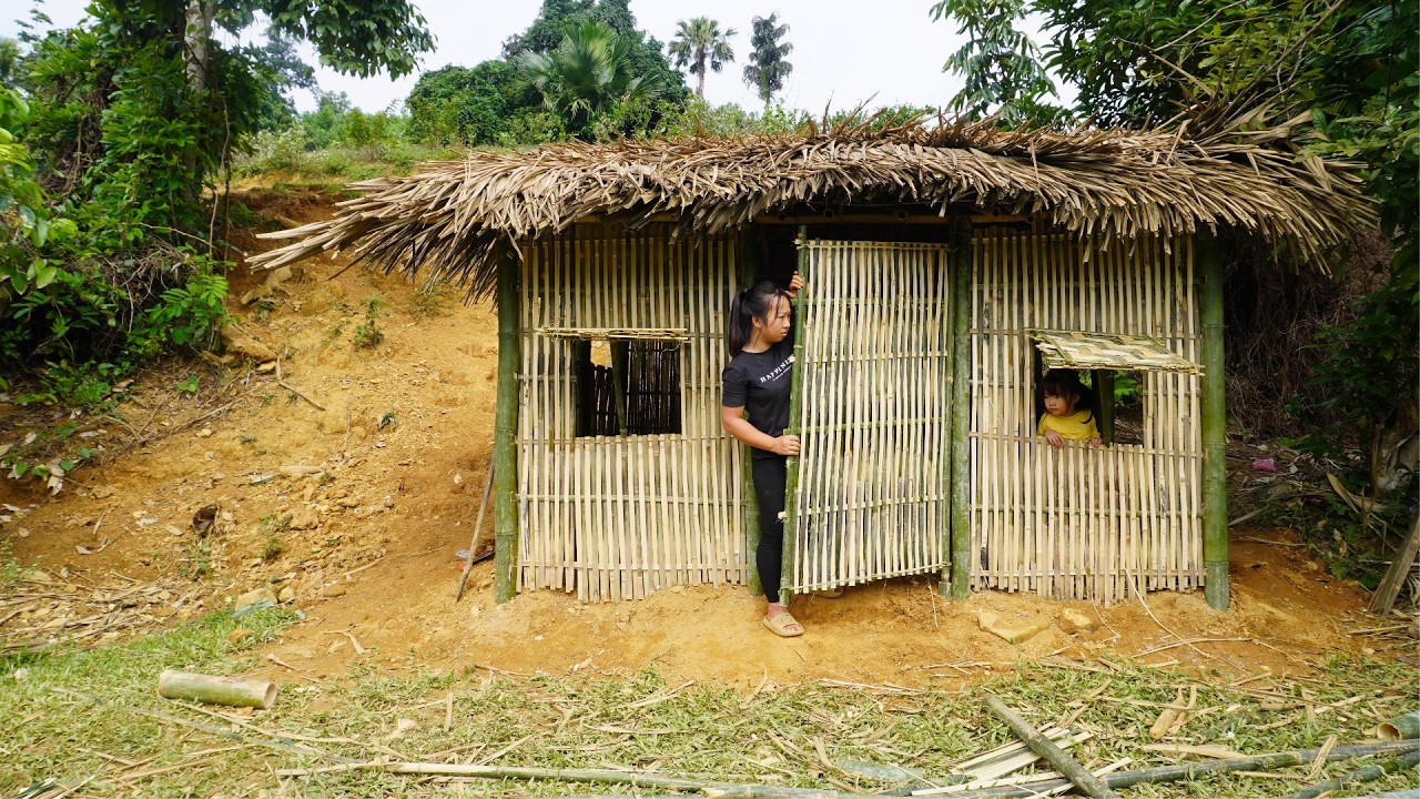 FULL VIDEO: 400 Days Construction Journey - 16-Year-Old Single Mother Builds a Bamboo House Alone