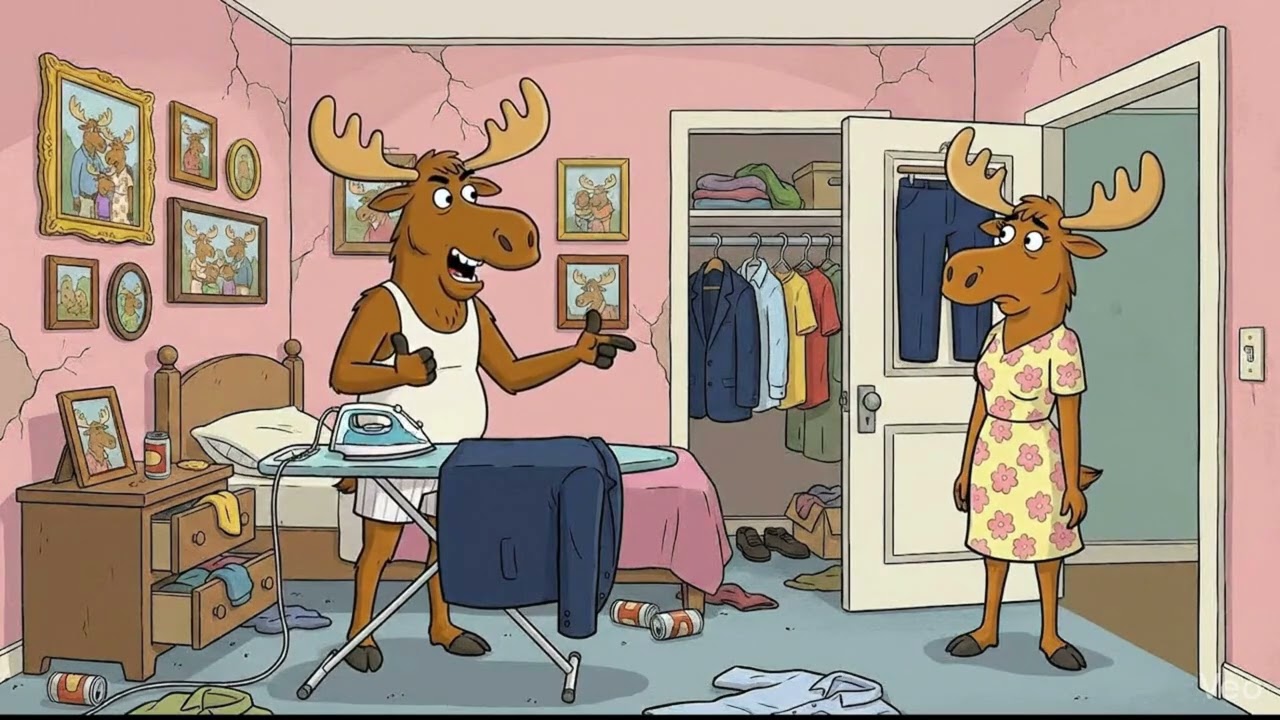 Mucky Moose prepares for an interview 
