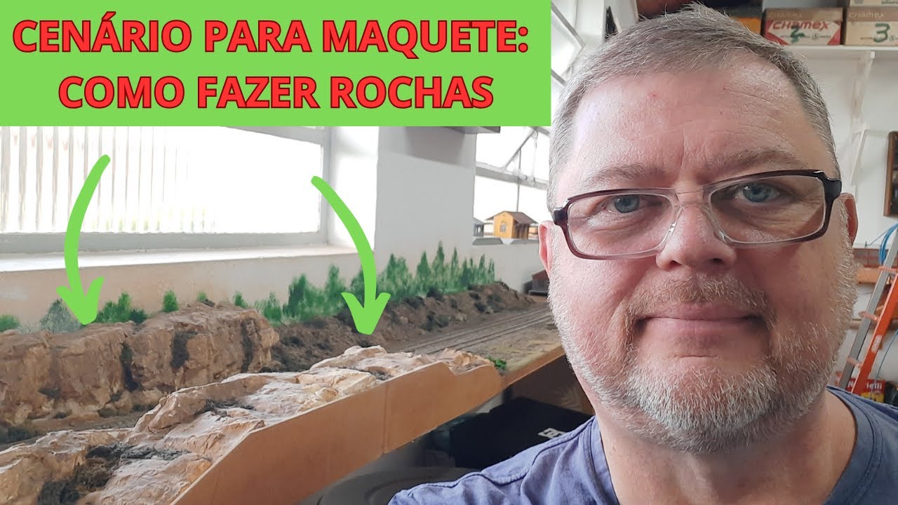 Cenário Para a Maquete: Como Fazer Rochas #escalaho #frateschi #trem #modelismoferroviario