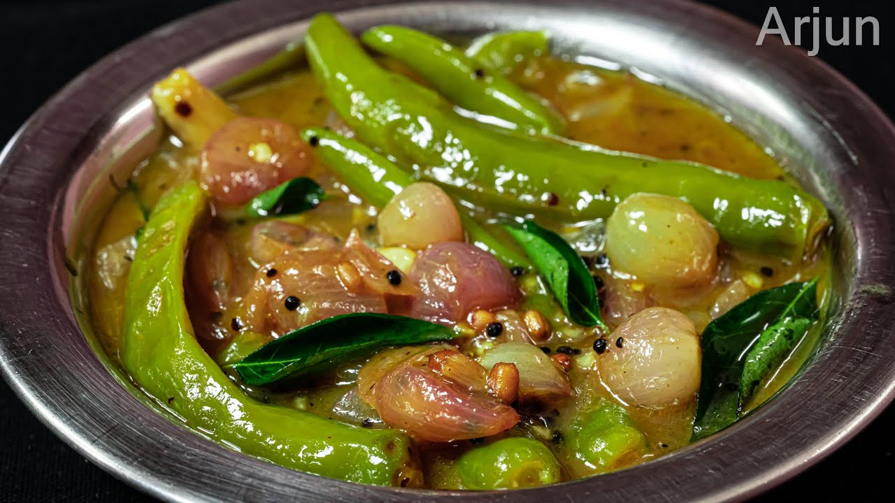 Quick Side Dish For Rice- Chettinad Pachai milagai mandi..!!!  |||| milagai mandi recipe