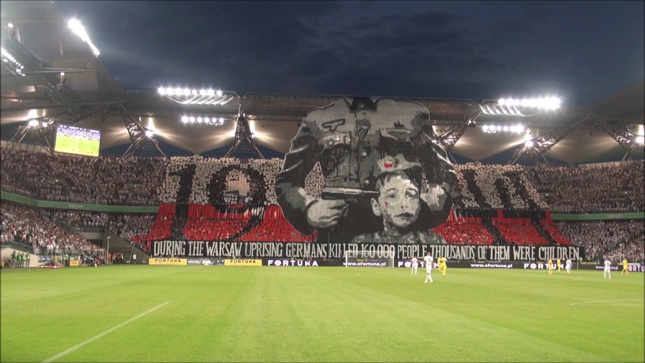 1944 - powstańcza oprawa kibiców Legii na meczu z FK Astana