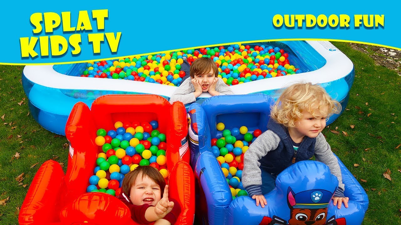 Giant Ball Pit in our Garden
