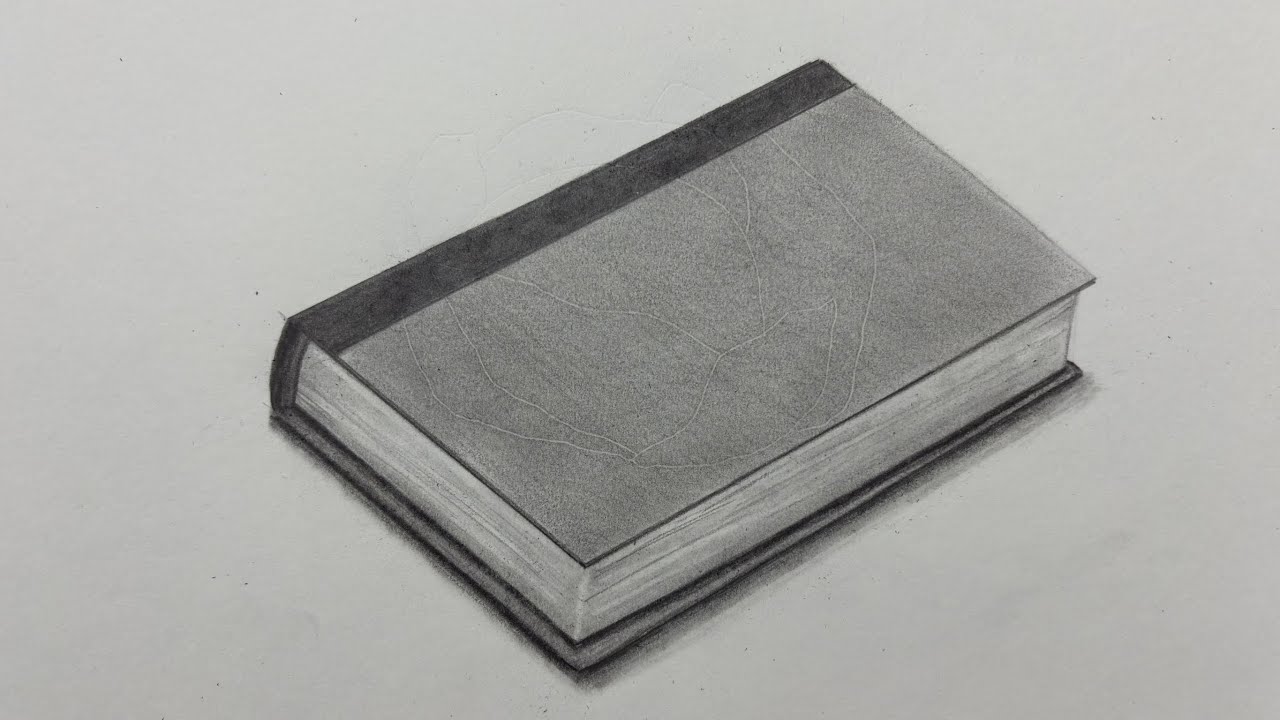 How to Draw a Book with Pencil Shading
