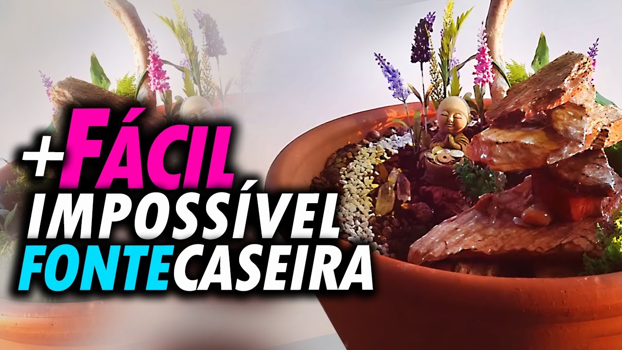 ⛲ Linda Fonte de Água caseira 🏄 descubra como fazer fonte de agua caseira decorativa