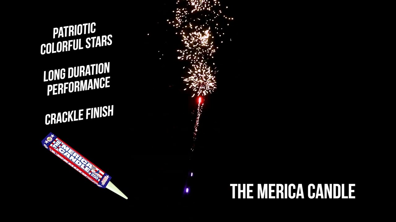 Merica Roman Candle - Patriotic Colors from World Class Fireworks
