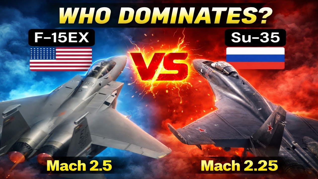 America’s F-15EX vs Russia’s Su-35 | Fighter jet Comparison!