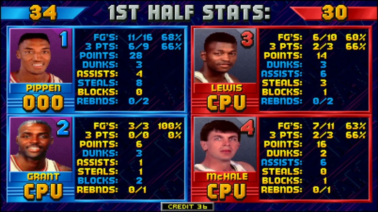 NBA Jam: Chicago Bulls Vs Boston Celtics (MAME) Bulls Season Game 23