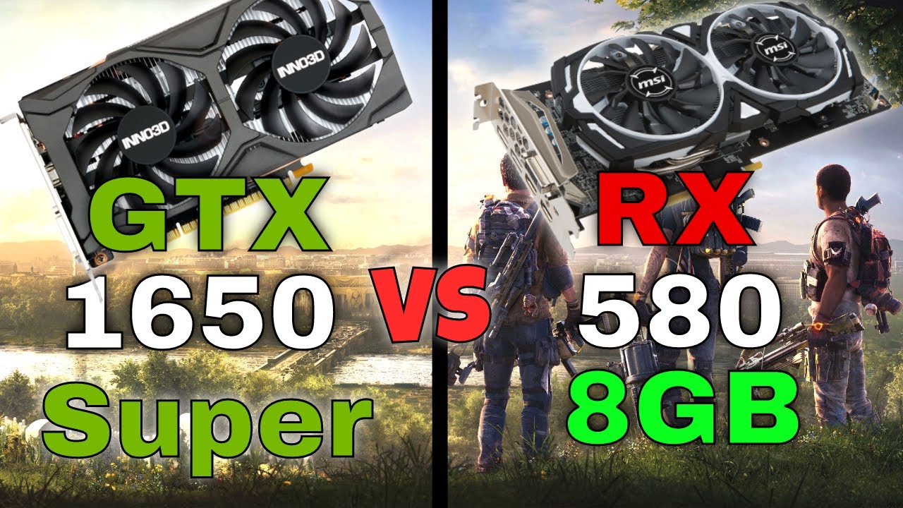 GTX 1650 Super vs RX 580 8GB Gaming Benchmarks - FPS Comparison in 8 Games 2020