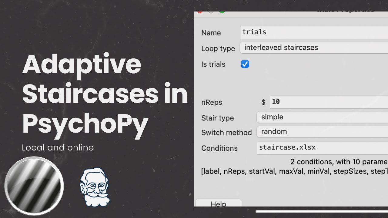 PsychoPy Staircases Tutorial (Local & Online) | Adaptive Thresholding (15 minutes)