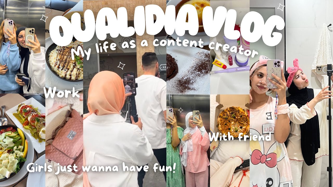 Oualidia vlog 🧳|  سافرت مع صاحبتي ، حياتي كصانعة محتوى *خلف الكواليس💕📸
