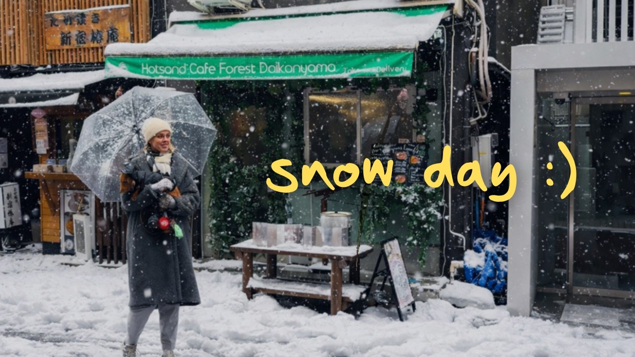 Tokyo snow day magic with my dachshund