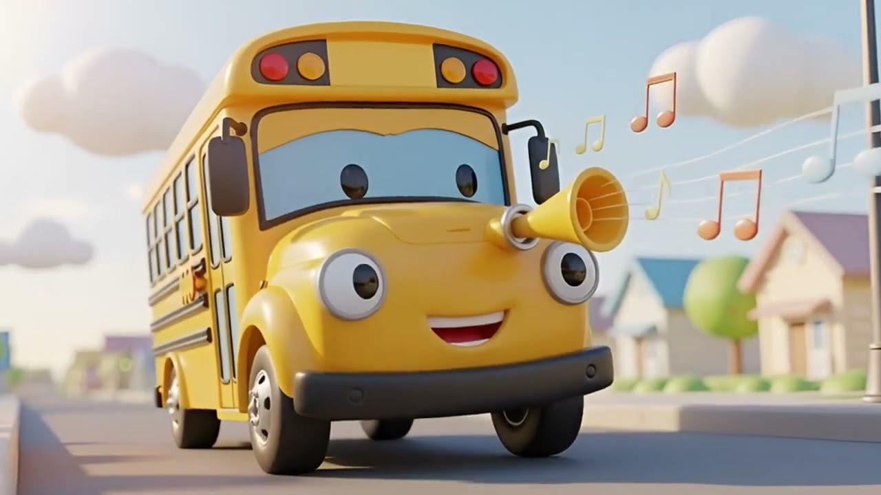 Школьный автобус поет утреннюю песню 🚌🎶 | мультфильм для детей и весёлые приключения