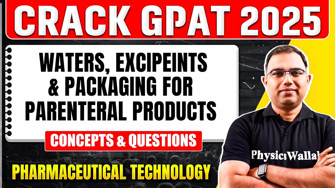 GPAT 2025 Pharmaceutical Technology | Waters, Excipeints & Packaging for Parenteral Products | PW