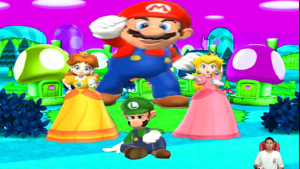 Mario Party 9 - All Skill Minigames - Luigi Vs Mario Vs Peach Vs Daisy .#3