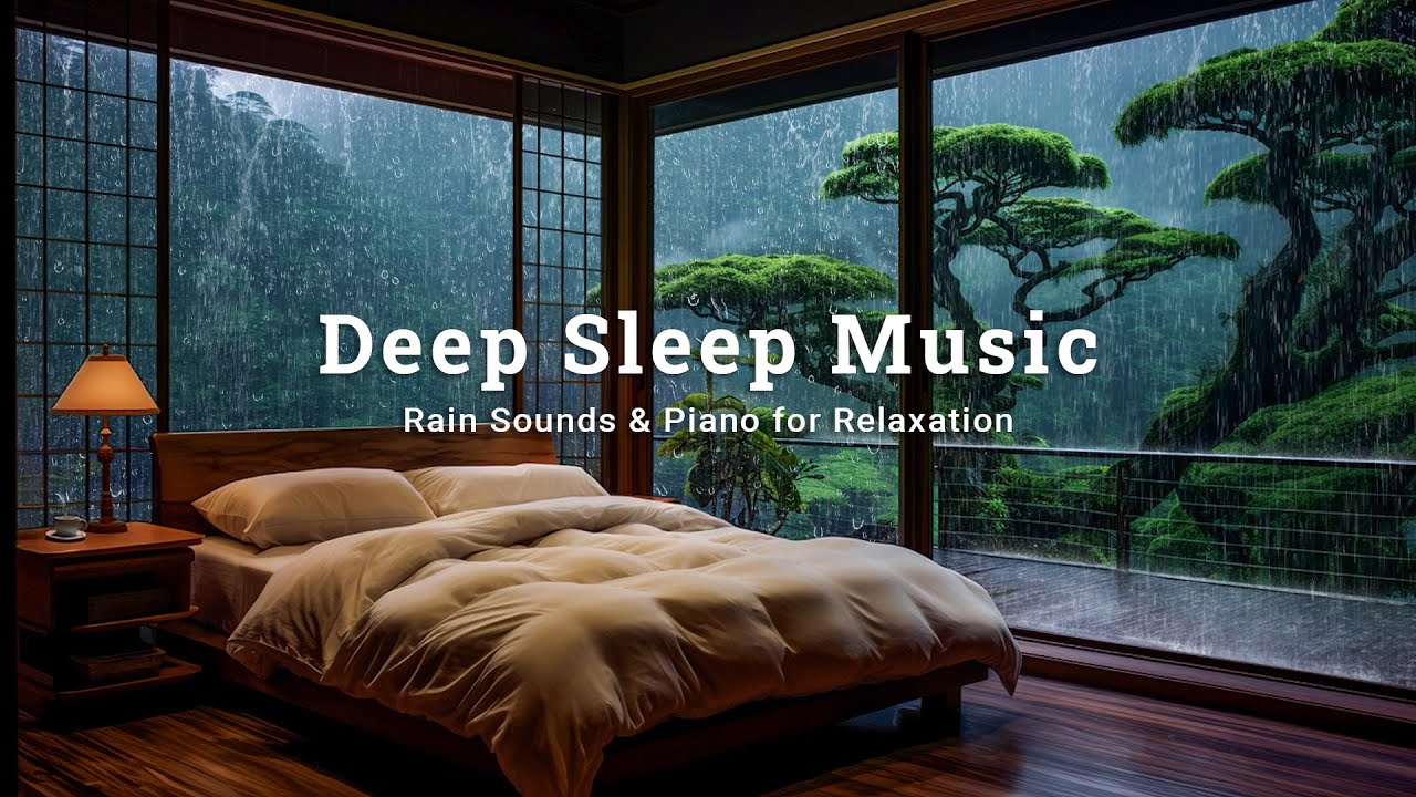 Relaxing Sleep Music for Deep Rest - Rainy Bedroom Ambience to Ease Stress and Improve Sleep
