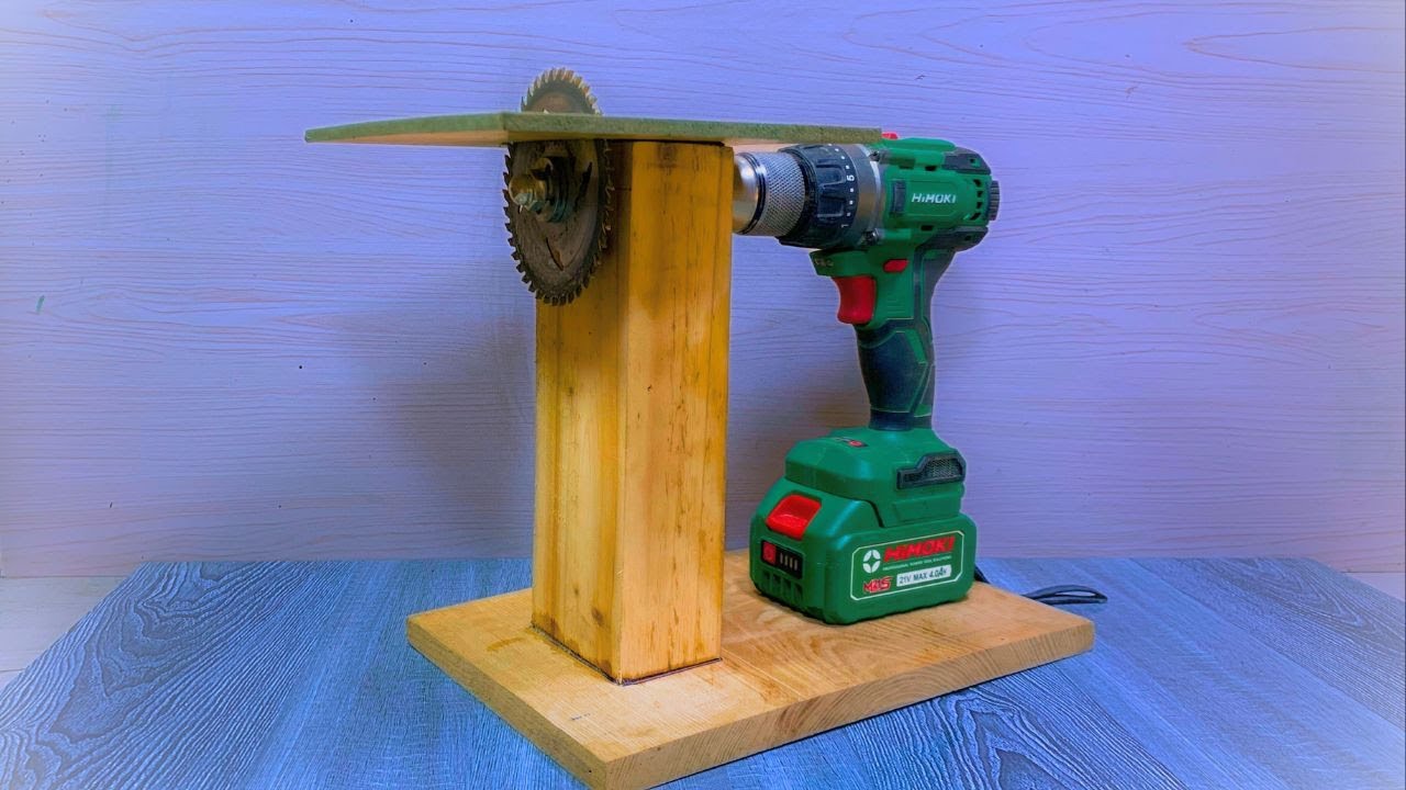 Turn your hand drill into a mini circular saw with ease!